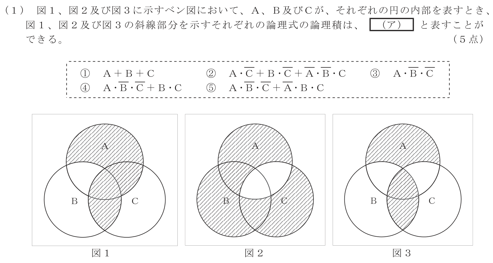 工事担任者 総合通信 電気通信技術の基礎 第3問(1)の問題文
