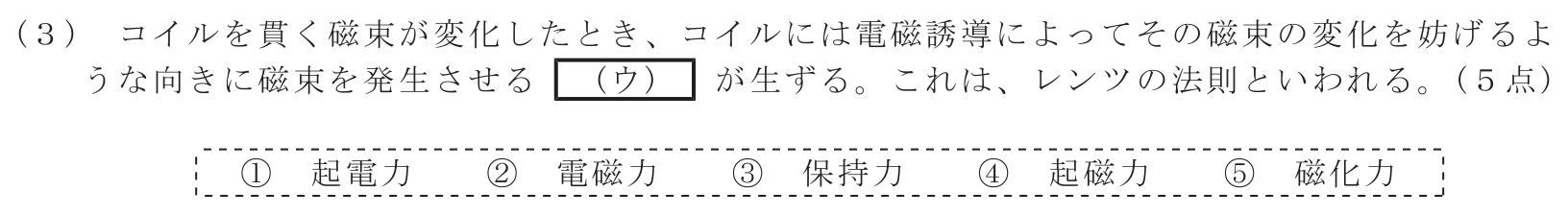 工事担任者 総合通信 電気通信技術の基礎 第1問(3)の問題文