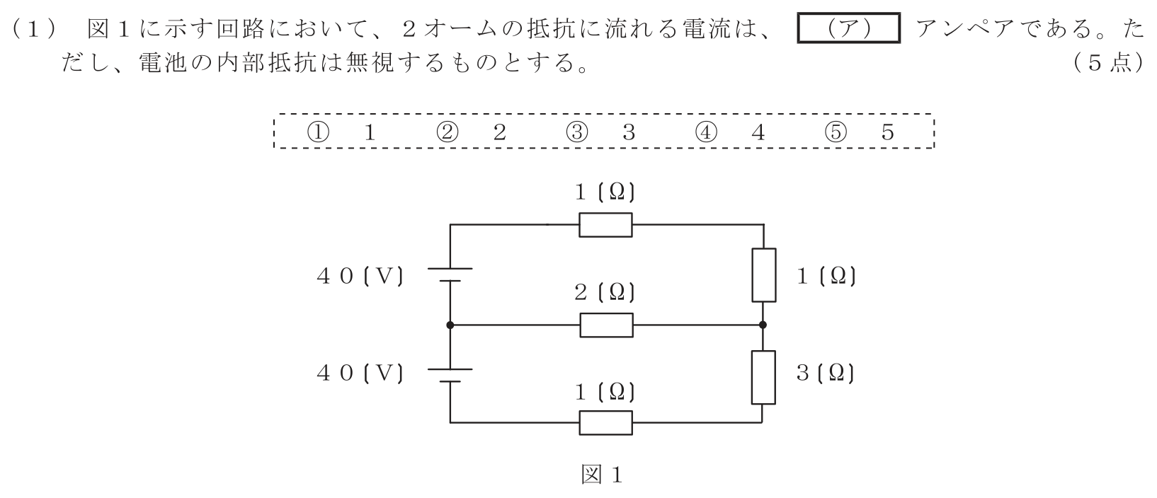 工事担任者 総合通信 電気通信技術の基礎 第1問(1)の問題文